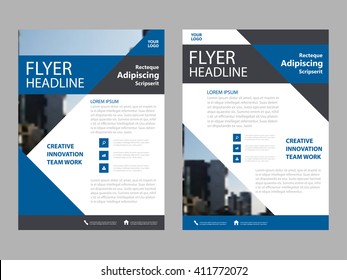 Creative blue Brochure Leaflet Flyer business proposal annual report template design, book cover layout design, Abstract blue presentation templates