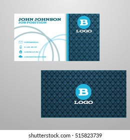 Creative blue business cards vector illustration eps 10