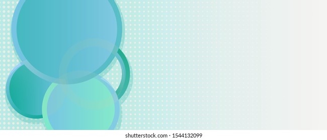 Creative Blue Circle Geometric Banner Layout with Modern Design. Elegant Gradient Banner Template for Card, Flyer, Web or Brochure
