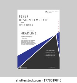 Creative blue and dark grey colour Flyer Template art vector design
