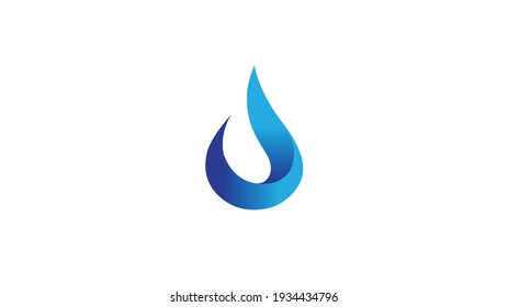 Creative Blue Drop Logo Vector Design Icon Symbol