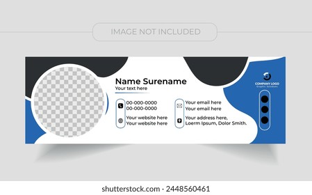 creative blue email signature design