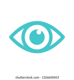 Creative blue eye design, logo icon