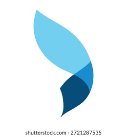 Logotipo de la llama azul creativa – icono Abstractas mínimo