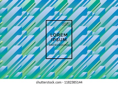 Creative blue and green geometric background. Trendy gradient shapes composition