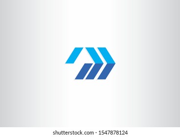 Creative blue hexagon logo design concept