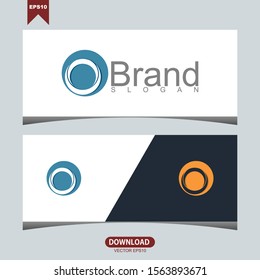 Creative blue initial letter O concept logo icon vector design