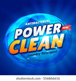 creative blue laundry detergent product packaging design