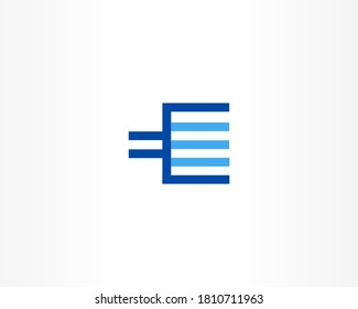 Creative blue lines inspiration vector design template.