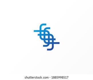Plantilla de diseño de iconos con logotipo azul creativo con concepto de valla