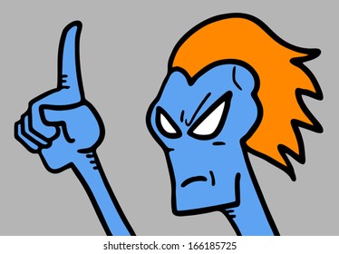 Creative blue monster