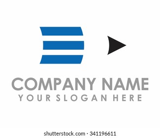 creative blue pencil logo icon vector