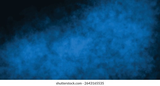 Textura azul criativa com efeitos nebulosos e cantos escuros

