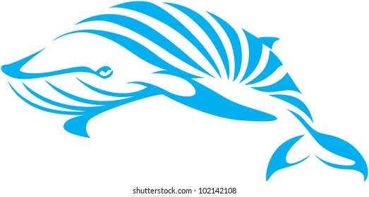Creative Blue Whale Illustration