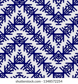 creative blue white Vector modern geometric tiles pattern lined shape