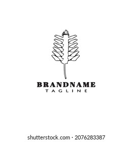 creative bluebonnet logo cartoon icon design template black modern isolated vector illustration