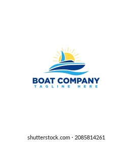 Creative Boat logo stock Vector