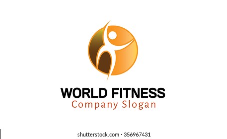 Creative Body Circle Logo Vector Symbol Illustration