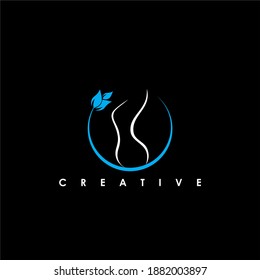 Creative Body Concept Logo Design Template
