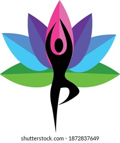 Creative Body Leaf Logo Illustration stock illustration