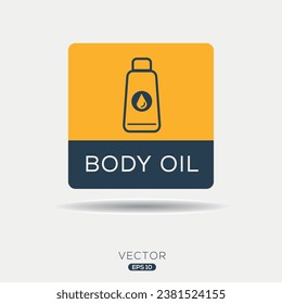 Creative (Body oil) Icon ,Vector sign.