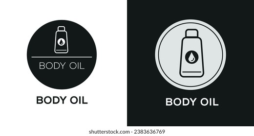Icono creativo (aceite corporal),Signo vectorial.
