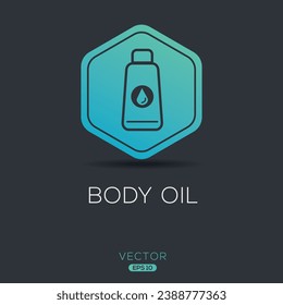 Creative (Body oil) Icon ,Vector sign.