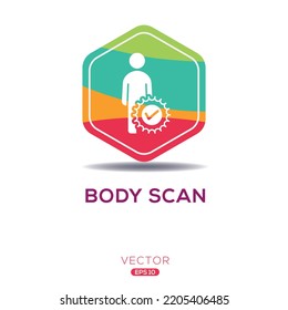 Creative (Body scan) Icon, Vector sign.