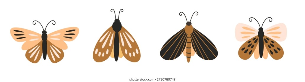Mariposa y polilla Boho creativa