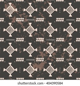 Creative Boho Seamless abstract geometric hipster background pattern in vector. Hipster Chevron Fashion wallpaper design .Pop art rug