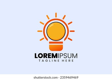 Creative boiled egg bulb lamp logo template designs concept vector inspiration education logo symbol