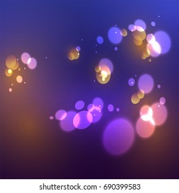 Creative bokeh abstract texture colorful blur background ornament vector illustration.