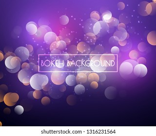 Creative Bokeh lights and glitter background Vector
