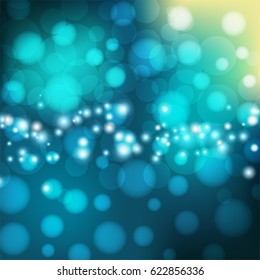 Creative bokeh universal texture abstract colorful blur background ornament vector illustration.