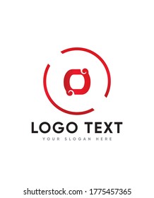 Kreativ fett gedruckte Blumenbriefe Typ O Logo-Vorlage, Vektorlogo für Geschäftsleute und Firmenidentität 