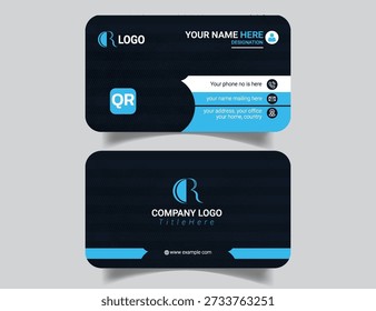 Creative Bold Horizontal Business Card Design Layout
