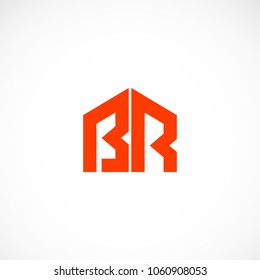 Creative bold letter B and R logo design
