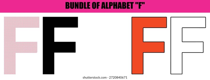 Creative Bold Letter 'F' Dotted Art: ilustración Abstractas en mayúsculas con puntos en forma de 'F', silueta minimalista de arte lineal para marcas de moda, startups tecnológicas e identidad tipográfica innovadora.