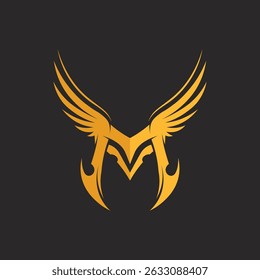 Creative Bold M Letter Icon with Geometric Shapes for Corporate Logo and Company Marketing Design