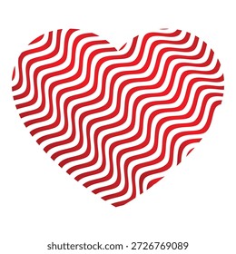 Símbolo rojo audaz creativo del corazón con el patrón geométrico sofisticado de la línea ondulada aislado en blanco, ideal para los proyectos del romance del Profesional, gráficos modernos de la letra del amor, temas de la decoración de la celebración de la Boda, contenido de los medios de comunicación del marketing digital, campañas de recaudación de fondos de la caridad para la salud del corazón, marca sin fines de lucro del Profesional, estampados únicos de la ropa para las parejas elegantes, fondos minimalistas de la tarjeta de felicitación, Ilustraciones digitales de alta resolución para el Diseño web, iconos elegantes del App móvil, arte simbólico moderno para las redes sociales, materiales educativos creativos sobre emociones, temas hermosos de la celebración de la vida y exhibiciones de medios artísticos de alta calidad