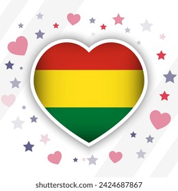 Creative Bolivia Flag Heart Icon