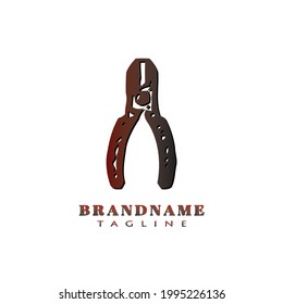 creative bolt cutter metal tool logo icon cartoon design modern vector illustration