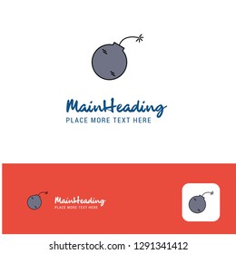 Creative Bomb  Logo Design. Flat color Logo place for Tagline. Vector Illustration