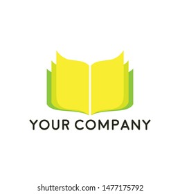 Creative Book Concept Logo Design Template