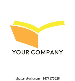 Creative Book Concept Logo Design Template