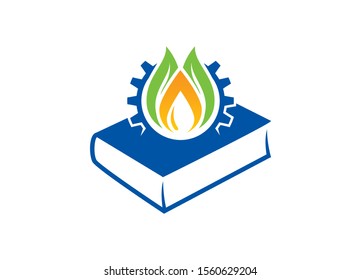Creative Book Concept Logo Design Template, Education Logo
