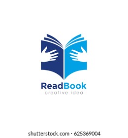 Creative Book Concept Logo Design Template