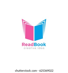 Creative Book Concept Logo Design Template