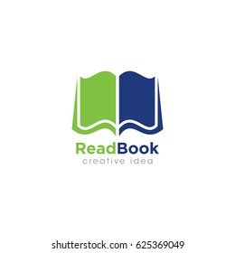 Creative Book Concept Logo Design Template