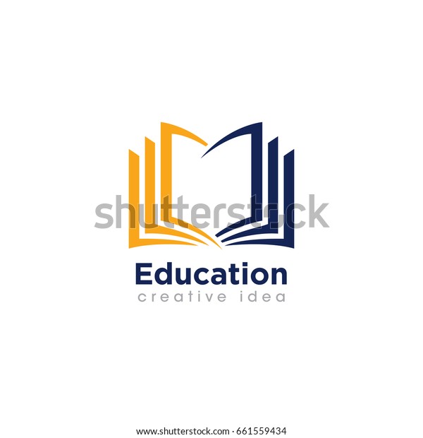 Creative Book Concept Logo Design Template Stock Vector (Royalty Free ...